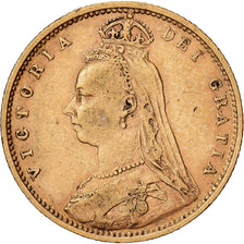 Great Britain, Victoria, 1/2 Sovereign, 1890, London, Gold, EF(40-45), KM:766
