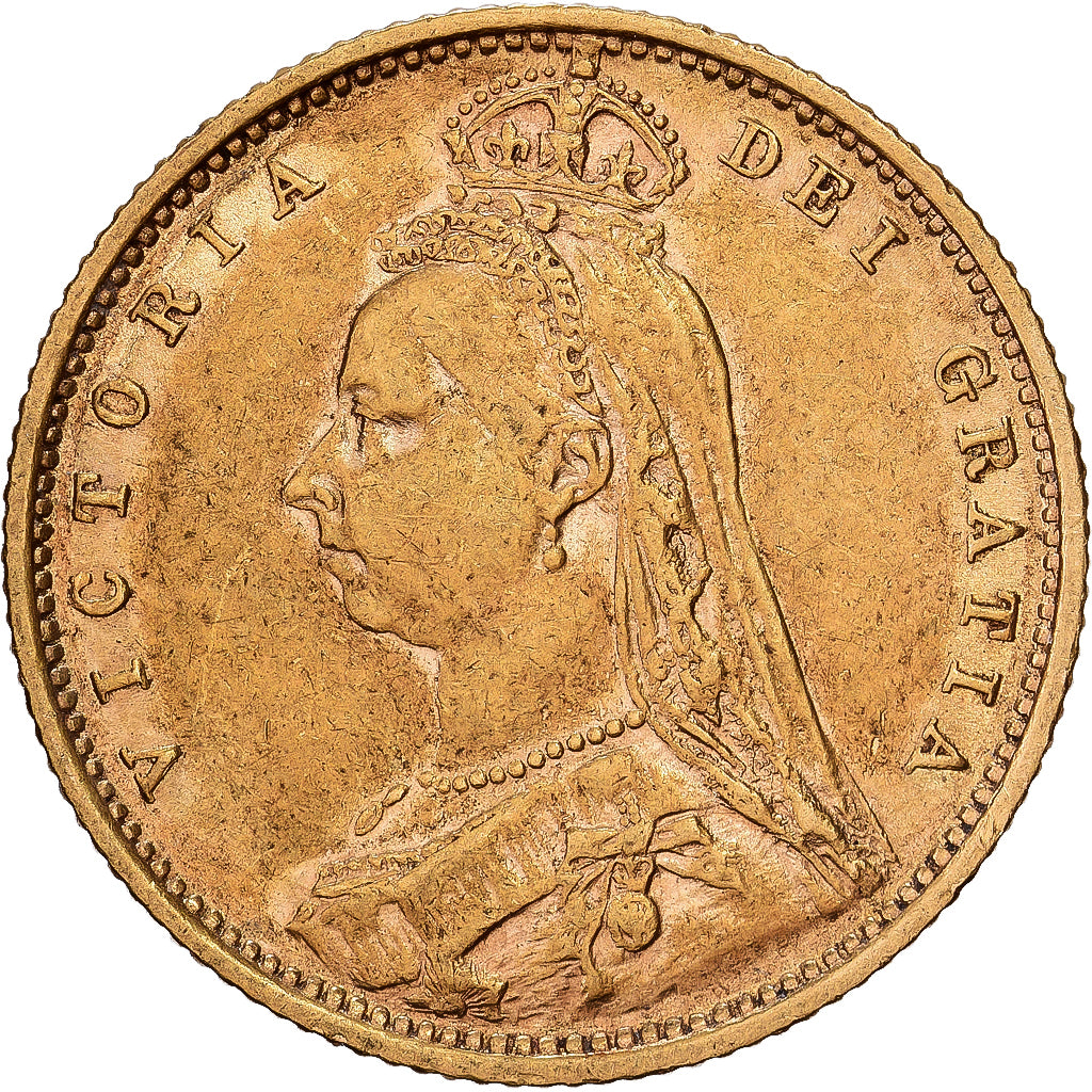 Grande-Bretagne, Victoria, 1/2 Sovereign, 1892, British Royal Mint, Or, TTB