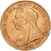 GREAT BRITAIN, 1/2 Sovereign, 1897, KM #784, EF(40-45), Gold, 3.96
