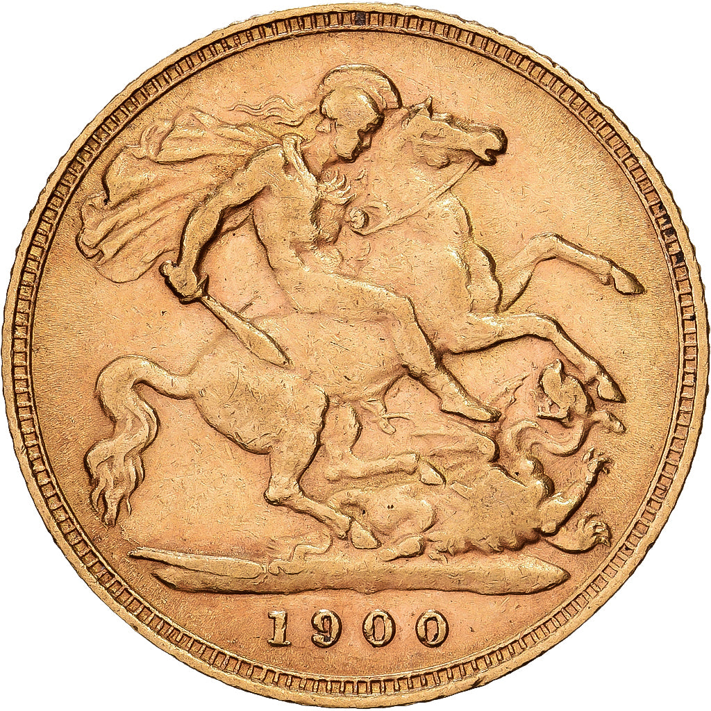 Groot Bretagne, Victoria, 1/2 Sovereign, 1900, British Royal Mint, Goud, PR
