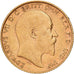 GREAT BRITAIN, 1/2 Sovereign, 1908, KM #804, EF(40-45), Gold, 3.98
