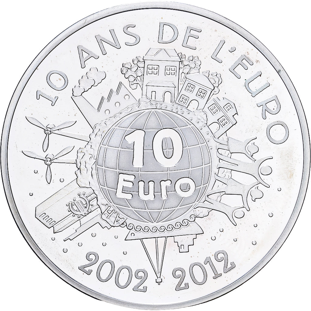 França, 10 Euro, 2012, Proof, MS(65-70), Prata, Gadoury:EU524, KM:1889