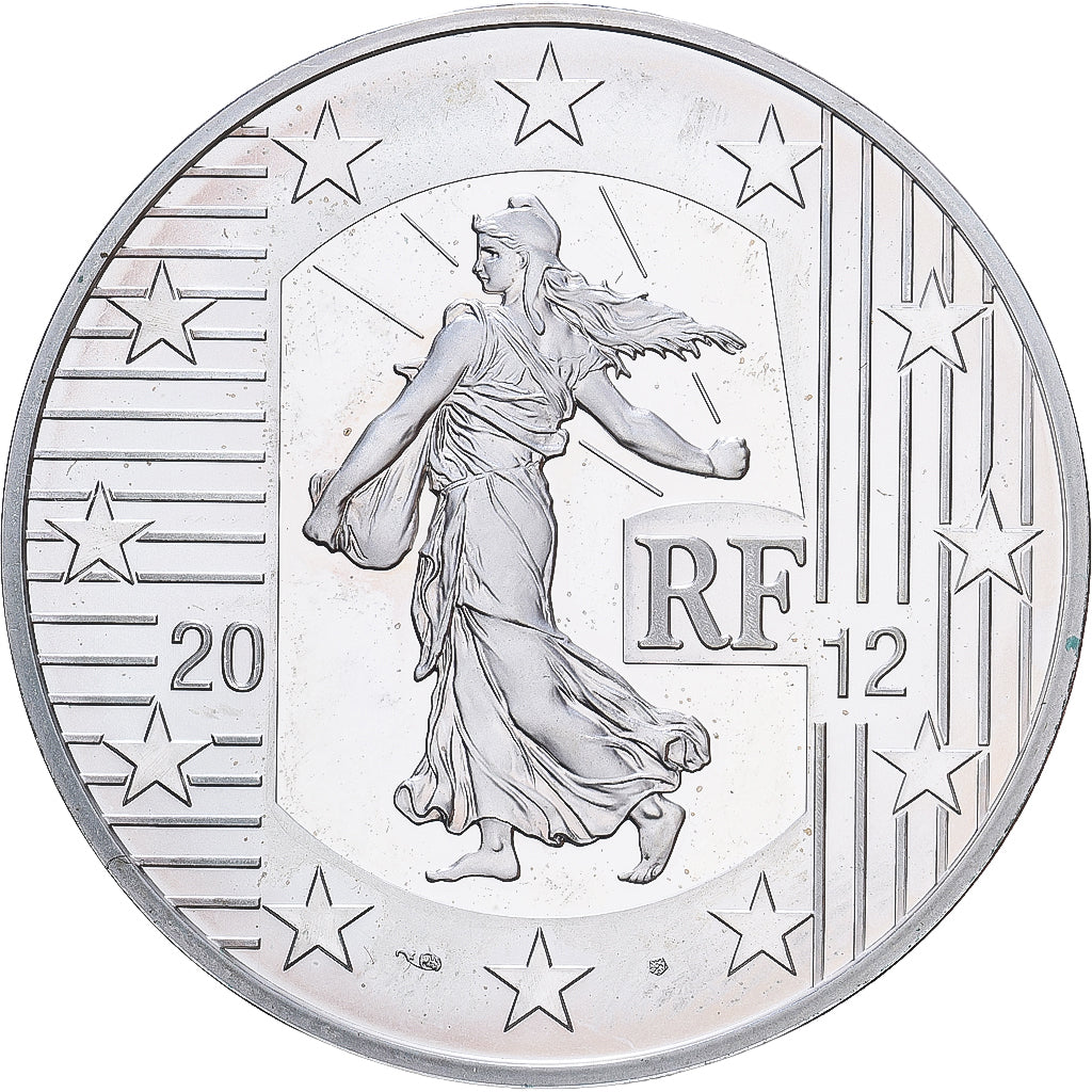 França, 10 Euro, 2012, Proof, MS(65-70), Prata, Gadoury:EU524, KM:1889