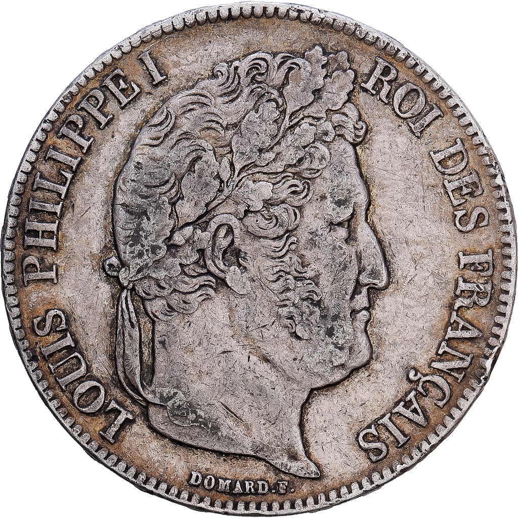 Coin, France, Louis-Philippe, 5 Francs, 1840, Rouen, VF(30-35), Silver
