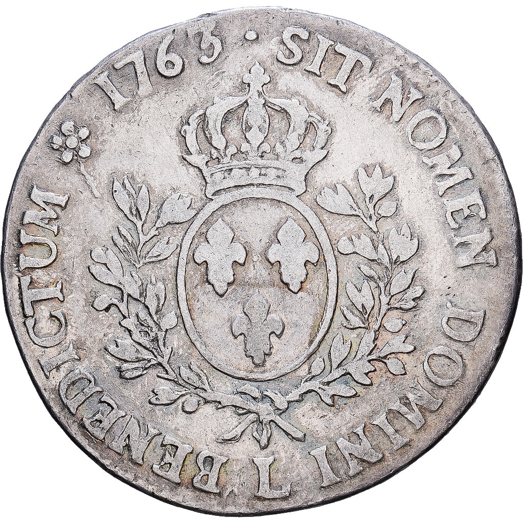 Coin, France, Louis XV, Écu au bandeau, Ecu, 1763, Bayonne, VF(30-35), Silver