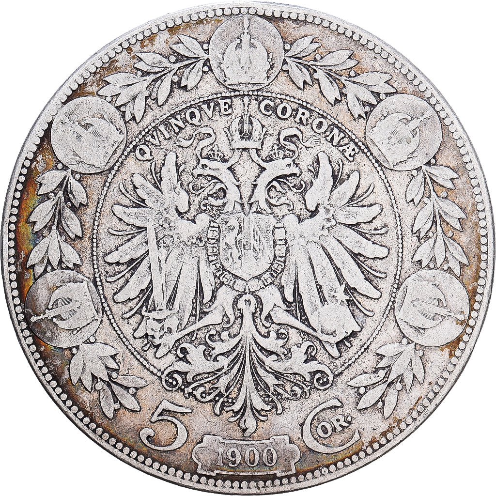 Österreich, Franz Joseph I, 5 Corona, 1900, Vienna, Silber, S+, KM:2807