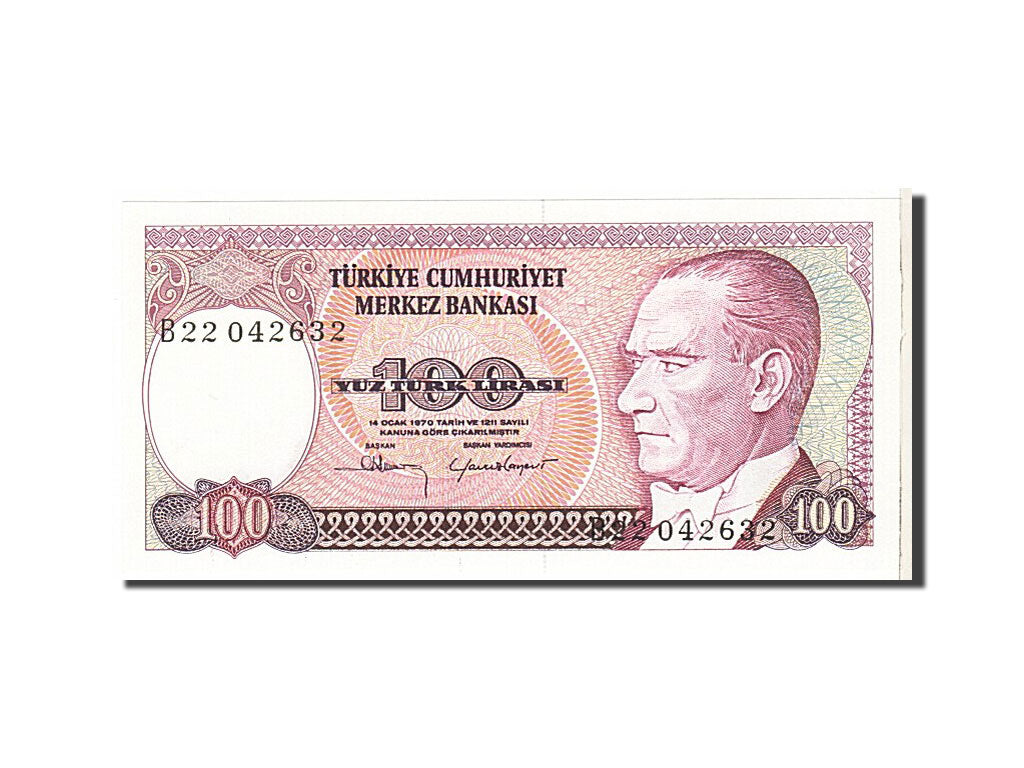 Billete, 100 Lira, 1984, Turquía, UNC