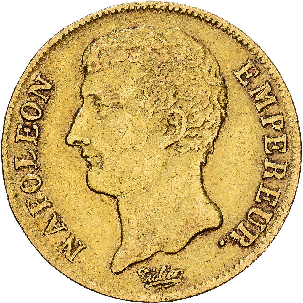 France, Napoleon I, 20 Francs, An 12 (1804), Paris, Gold, EF(40-45)