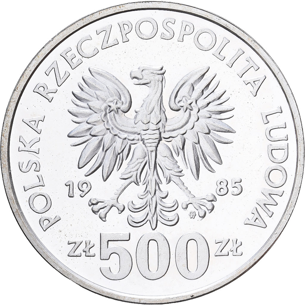 Polska, 500 Zlotych, 1985, Warsaw, Environnemental Protection, Srebro
