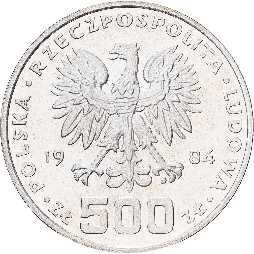 Coin, Poland, 500 Zlotych, 1984, Warsaw, MS(65-70), Silver, KM:154