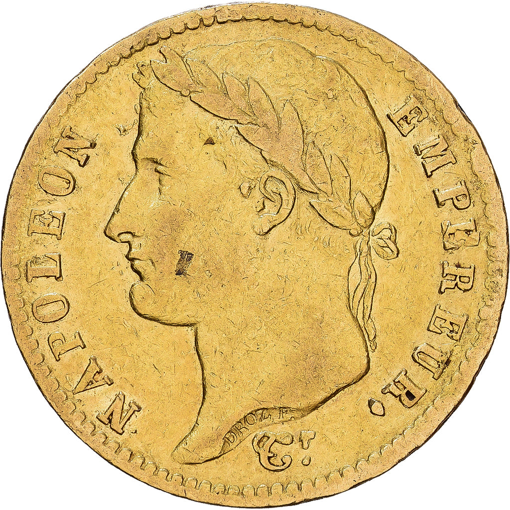 Moneda, Francia, Napoléon I, 20 Francs, 1813, Paris, BC+, Oro, KM:695.1