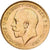 GREAT BRITAIN, 1/2 Sovereign, 1913, KM #819, AU(55-58), Gold, 3.99
