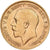 GREAT BRITAIN, 1/2 Sovereign, 1911, KM #819, AU(55-58), Gold, 3.98
