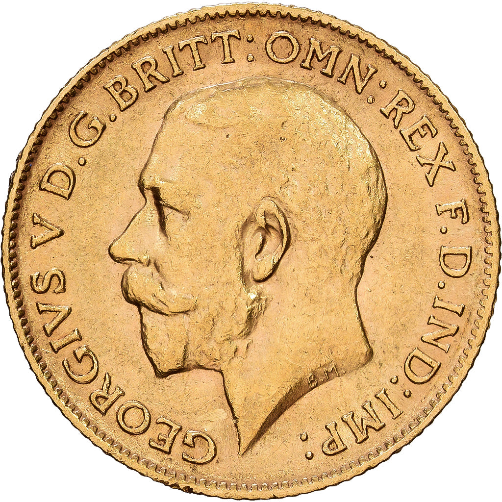 Grande-Bretagne, George V, 1/2 Souverain, 1912, KM 819