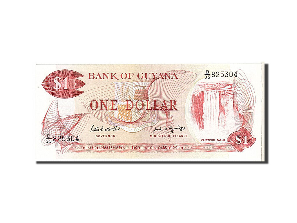 Billete, 1 Dollar, 1989, Guyana, KM:21f, UNC
