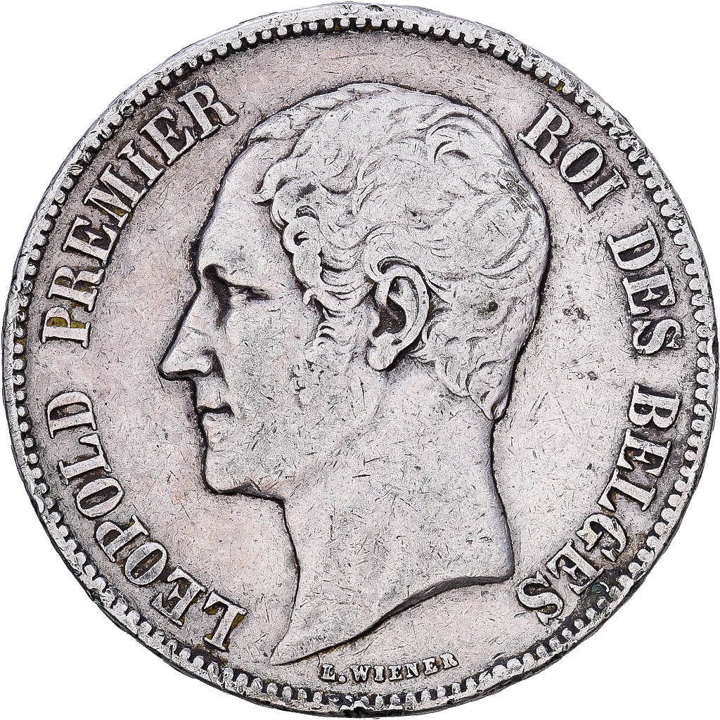 Coin, Belgium, Leopold I, 5 Francs, 5 Frank, 1851, Brussels, VF(30-35), Silver