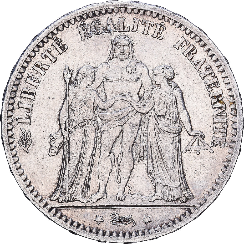 Frankreich, Hercule, 5 Francs, 1873, Paris, SS+, Silber, KM:820.1, Gadoury:745a