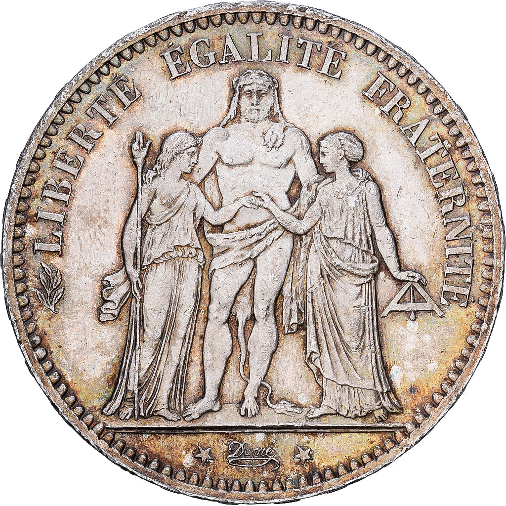 Moneda, Francia, Hercule, 5 Francs, 1876, Paris, MBC+, Plata, KM:820.1
