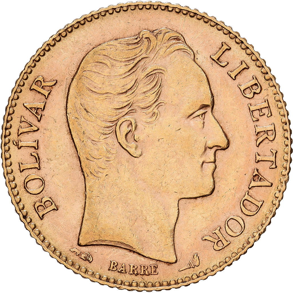 Venezuela, Gr 6.4516, 20 Bolivares, Simon Bolivar, 1905, Oro, MBC+, KM:32