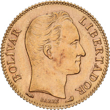 Coin, Venezuela, Gr 6.4516, 20 Bolivares, 1911, AU(55-58), Gold, KM:32
