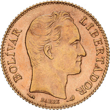 Coin, Venezuela, Gr 6.4516, 20 Bolivares, 1911, AU(55-58), Gold, KM:32