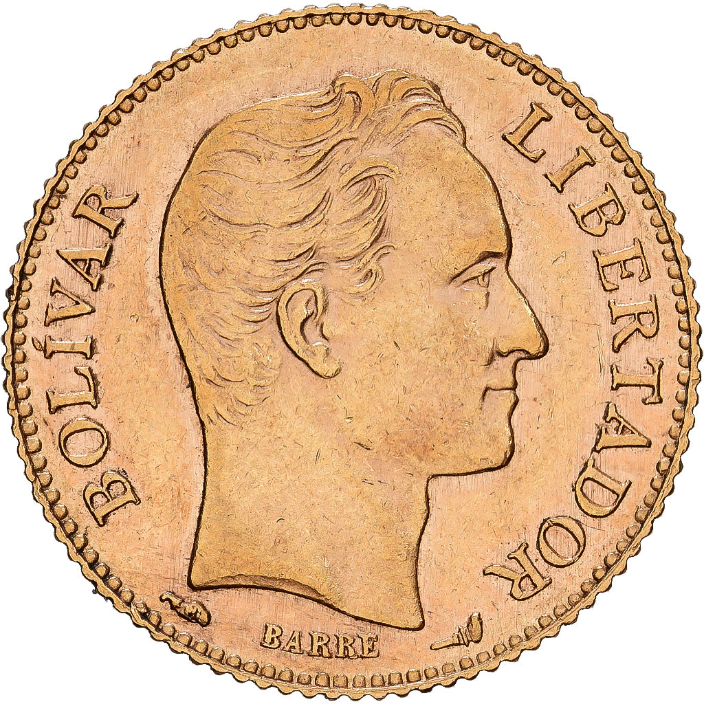 Venezuela, Gr 6.4516, 20 Bolivares, 1912, Gold, SS+, KM:32