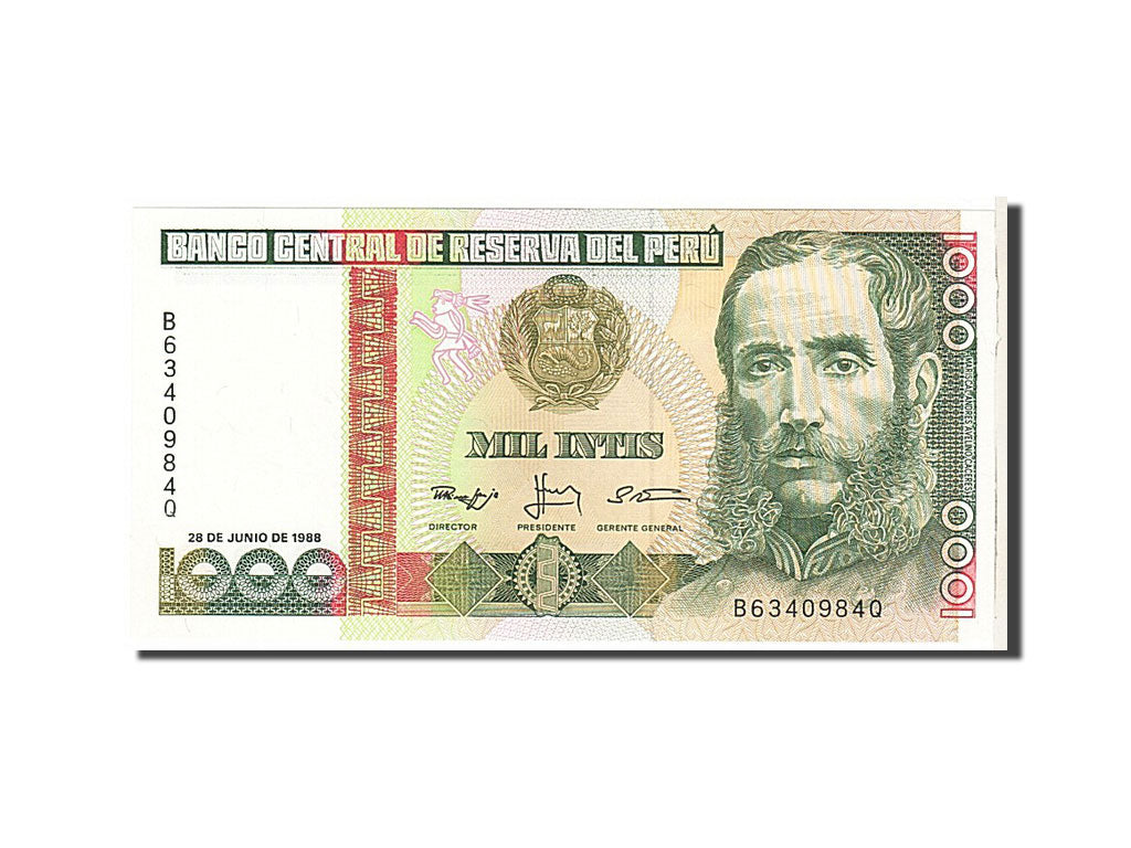 Geldschein, Peru, 1000 Intis, 1988, UNZ