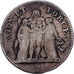 Coin, France, Union et Force, 5 Francs, an 5/4, Bordeaux, VF(30-35), Silver