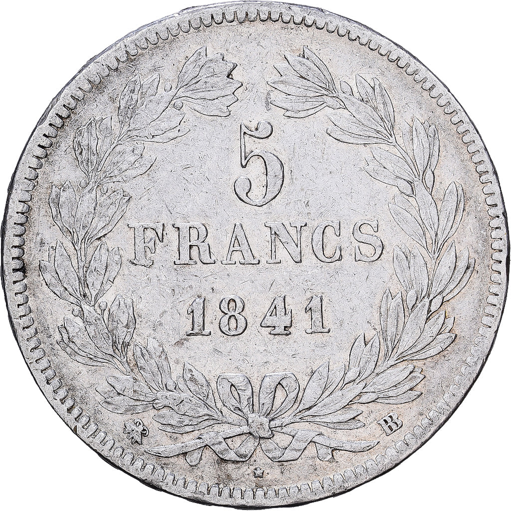 Coin, France, Louis-Philippe, 5 Francs, 1841, Strasbourg, VF(30-35), Silver