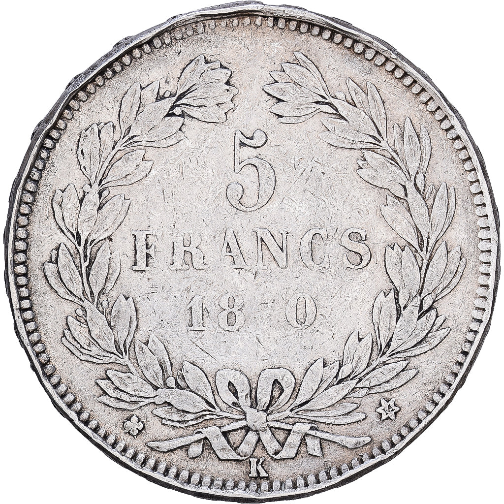 France, Cérès, 5 Francs, 1870, Bordeaux, VF(20-25), Silver, KM:818.2