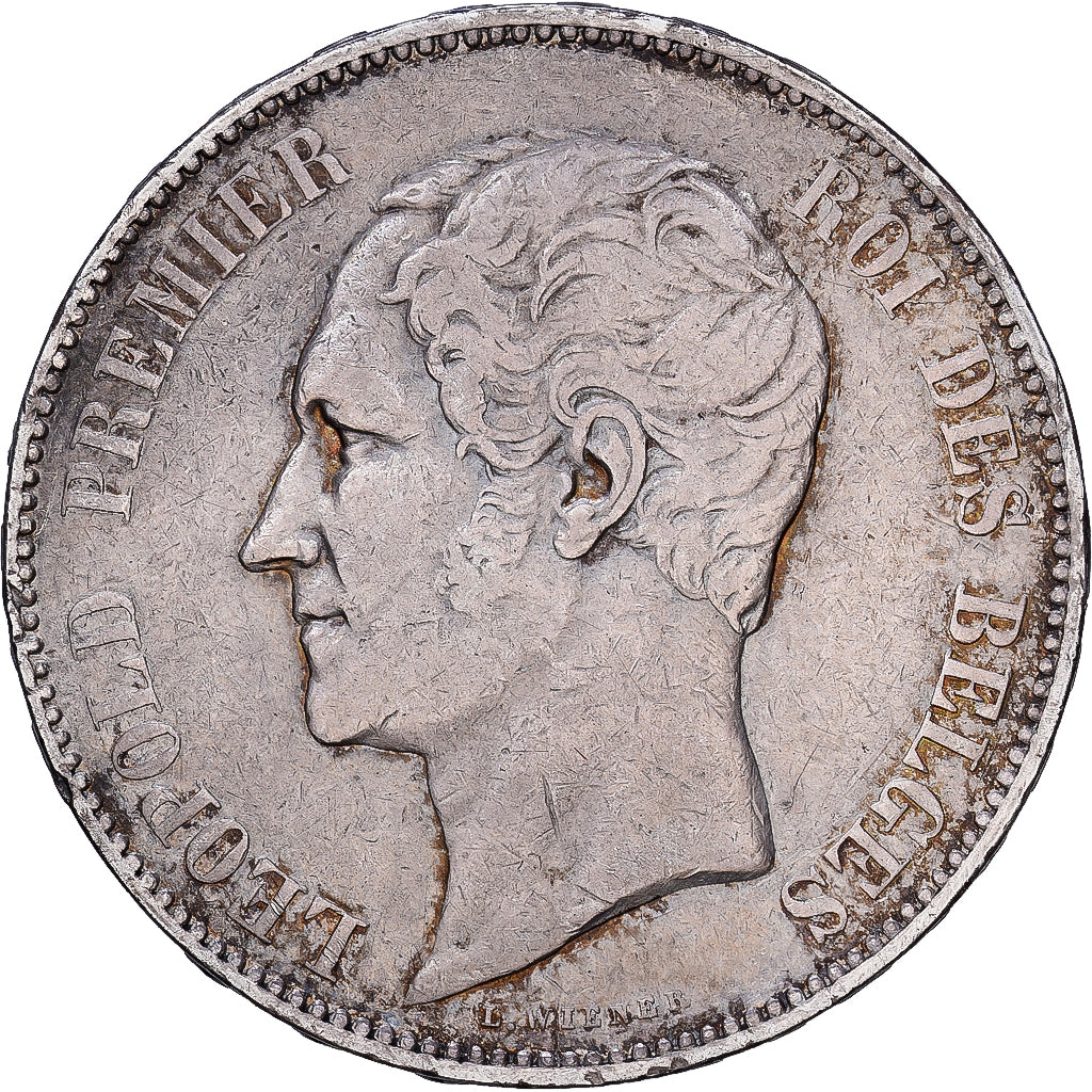 Belgia, Leopold I, 5 Francs, 5 Frank, 1850, Brussels, Srebro, VF(30-35), KM:17