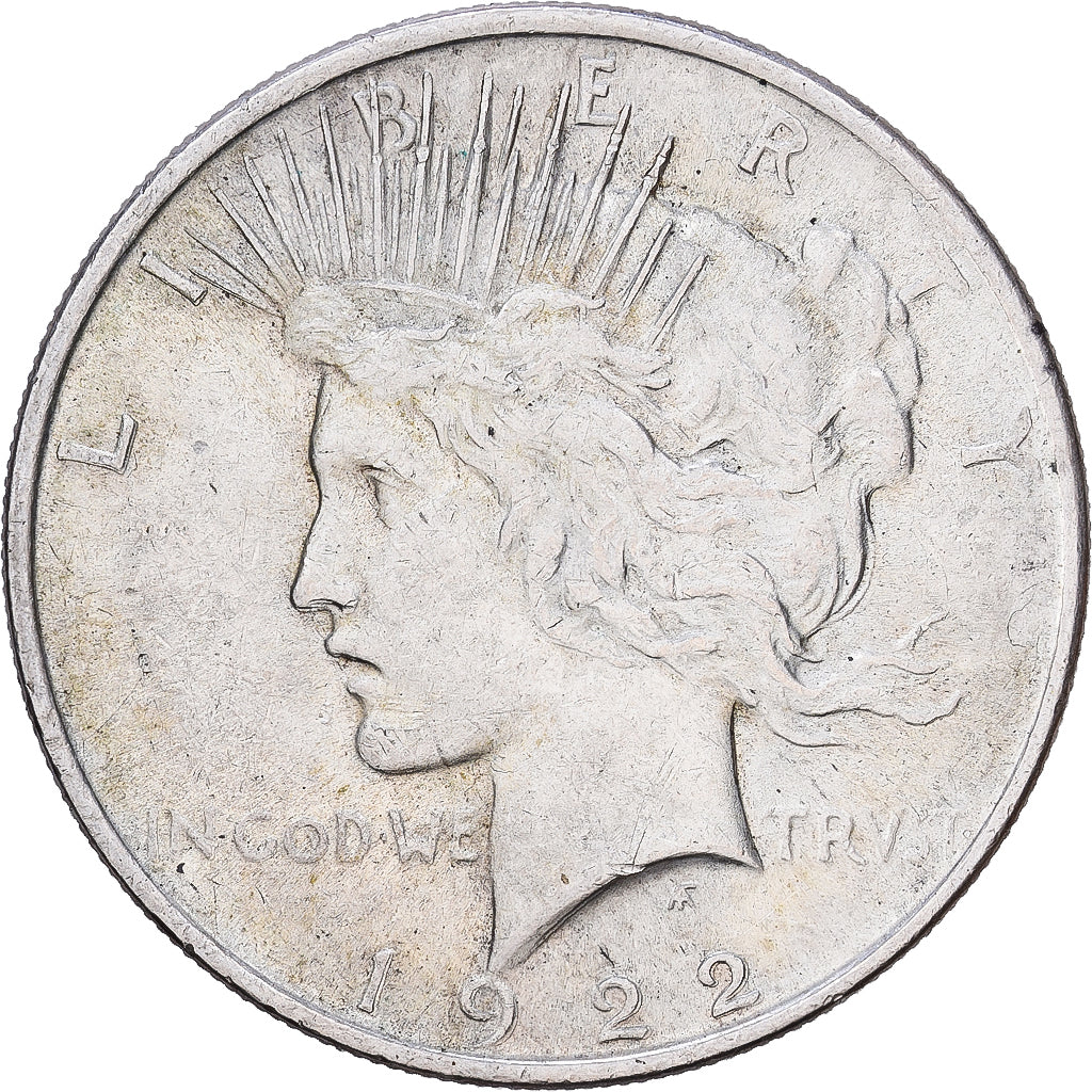UNITED STATES, Peace Dollar, Dollar, 1922, U.S. Mint, KM #150, EF(40-45),...