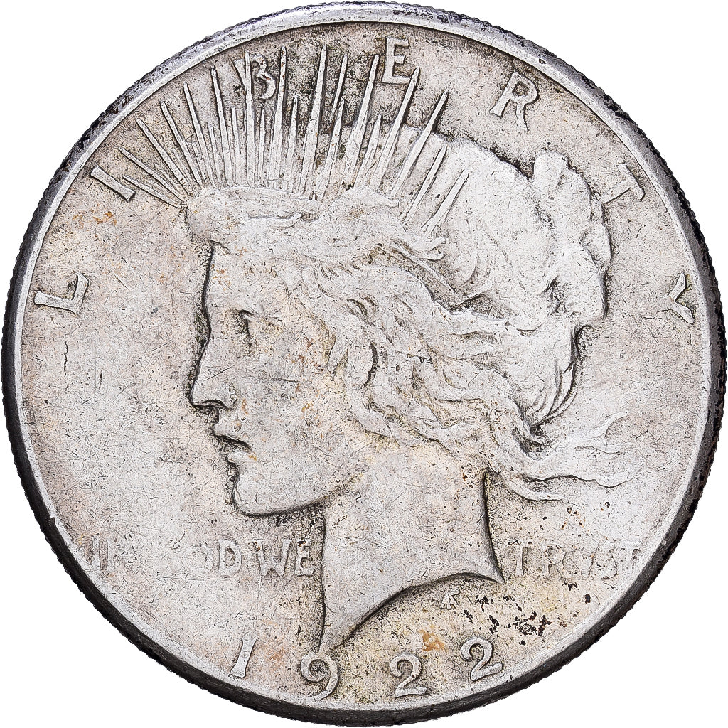Estados Unidos, Dollar, Peace Dollar, 1922, San Francisco, Plata, MBC, KM:150