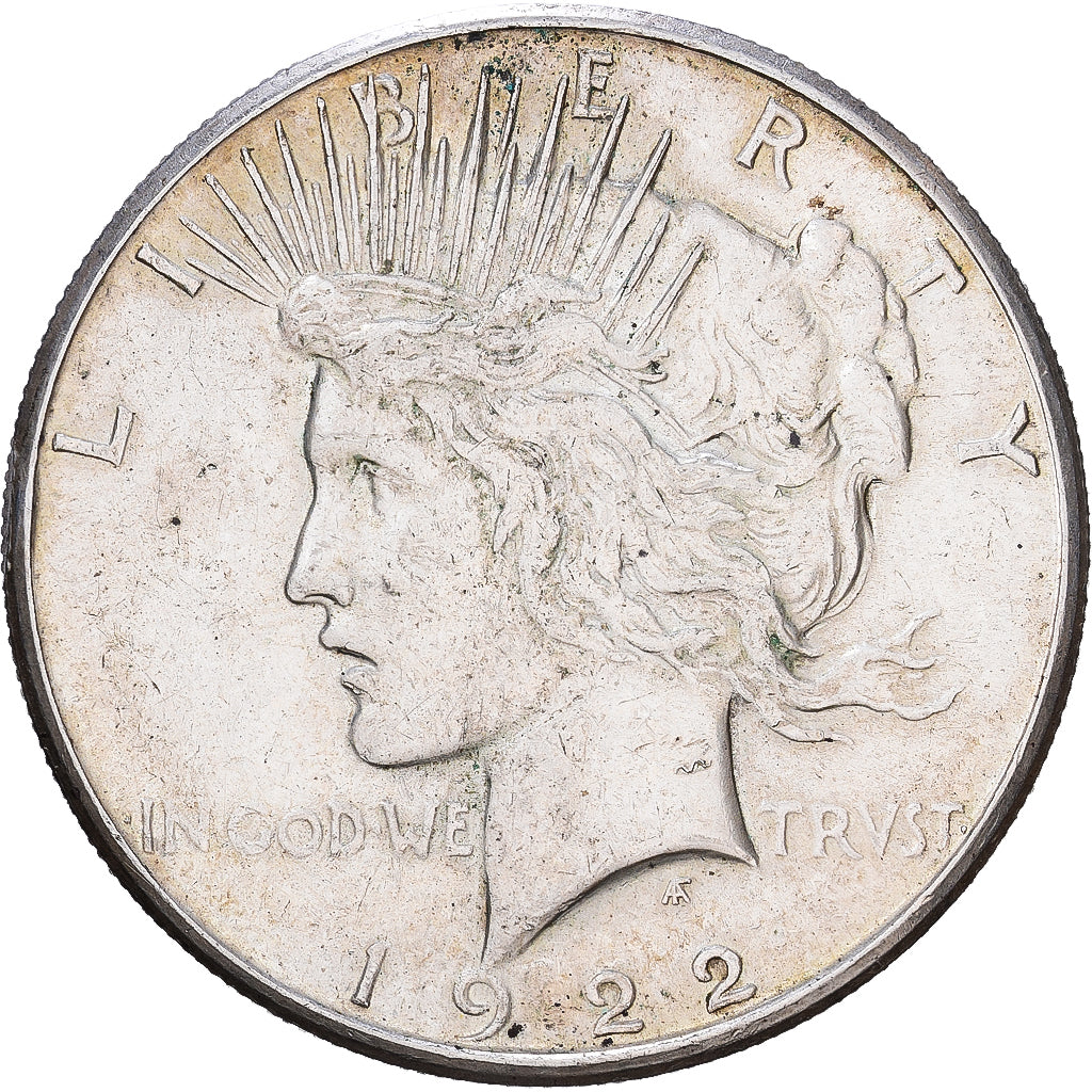 Estados Unidos, Dollar, Peace Dollar, 1922, San Francisco, Plata, MBC, KM:150