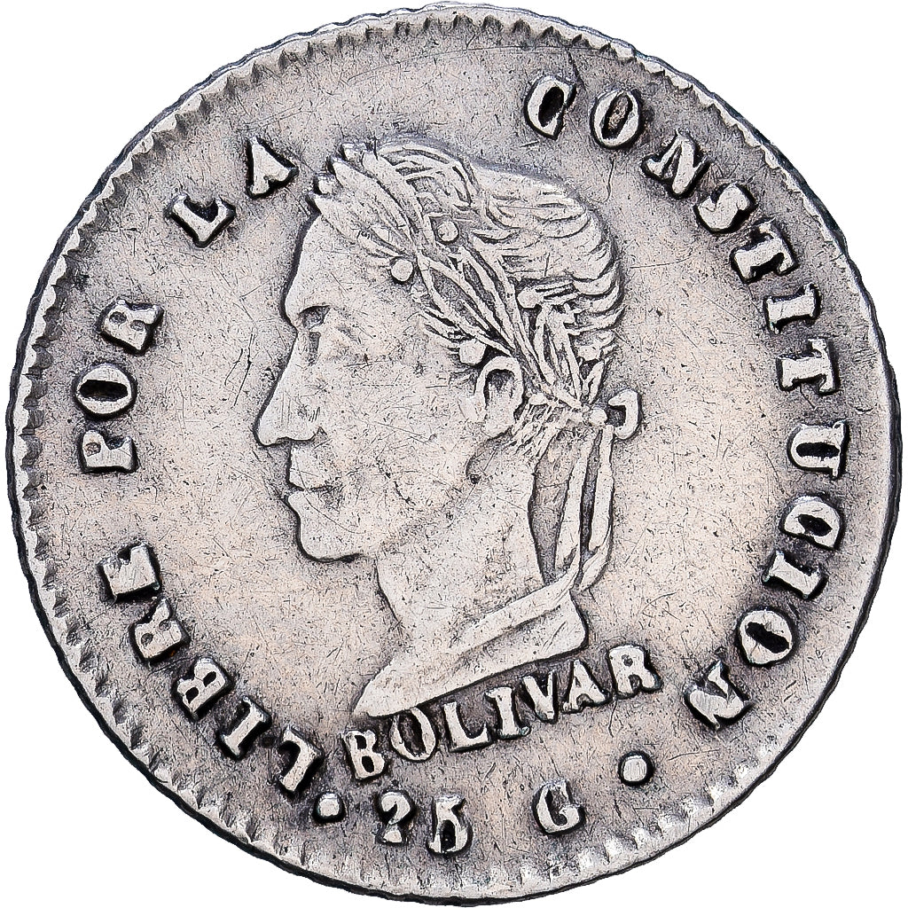 Bolivia, 1/2 Sol, 1862, Potosi, Zilver, ZF, KM:133.2