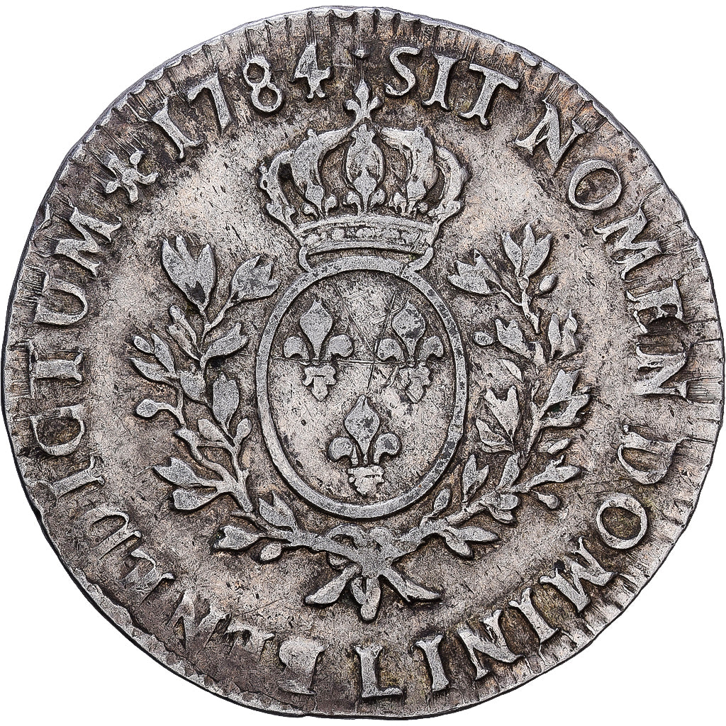 France, Louis XVI, Ecu aux branches d'olivier, 1784, Bayonne, Silver, VF(20-25)