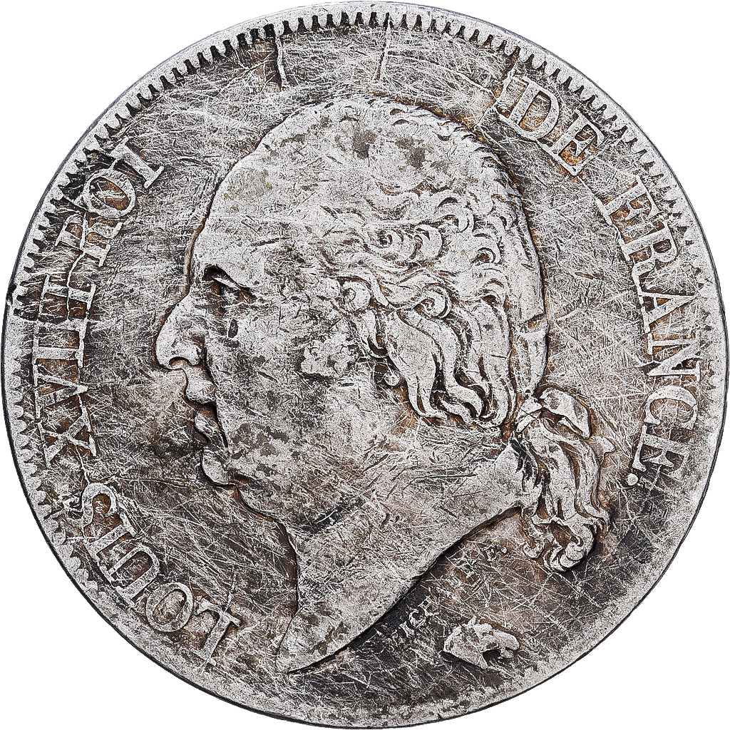 Monnaie, France, Louis XVIII, 5 Francs, 1816, Toulouse, TB+, Argent