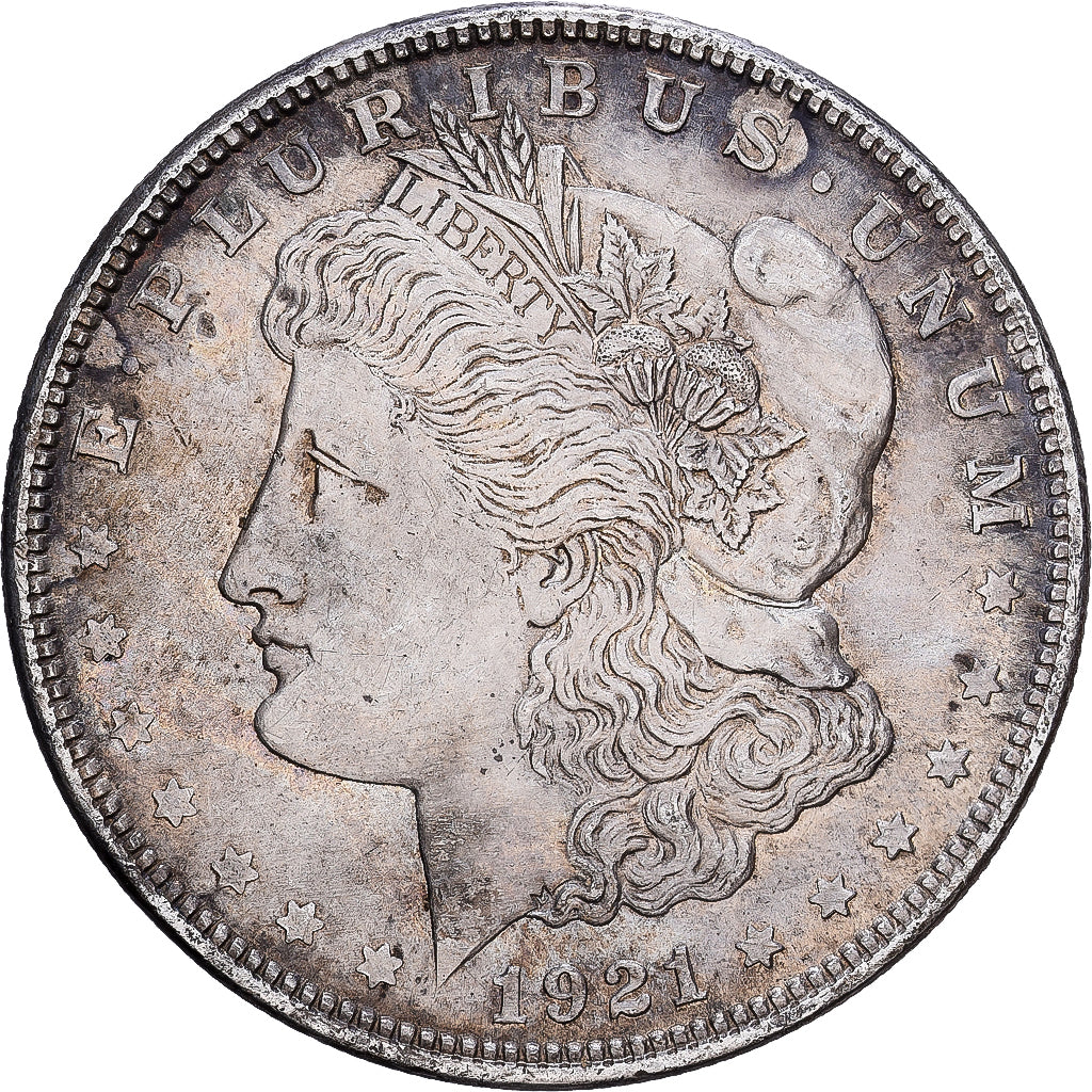 Vereinigte Staaten, Dollar, Morgan, 1921, Philadelphia, Silber, S+, KM:110