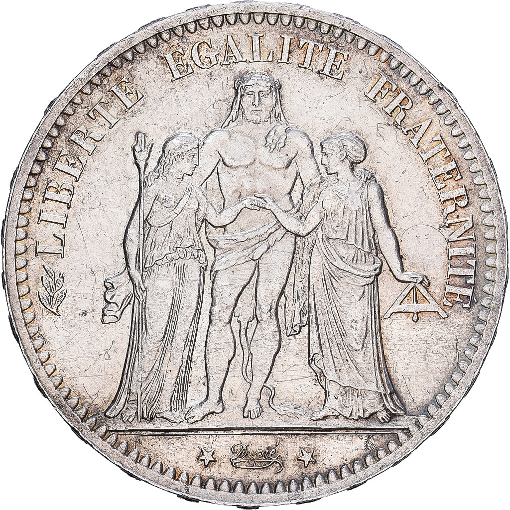 Coin, France, Hercule, 5 Francs, 1877, Paris, AU(55-58), Silver, KM:820.1