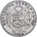 Perú, 1/2 Sol, 1935, Lima, Plata, MBC, KM:216