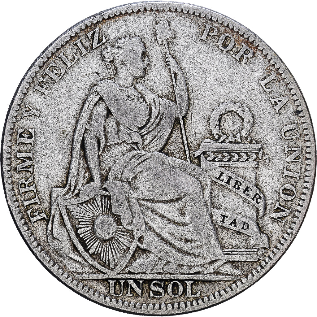 Monnaie, Pérou, Sol, 1925, Philadelphie, TTB, Argent, KM:218.1