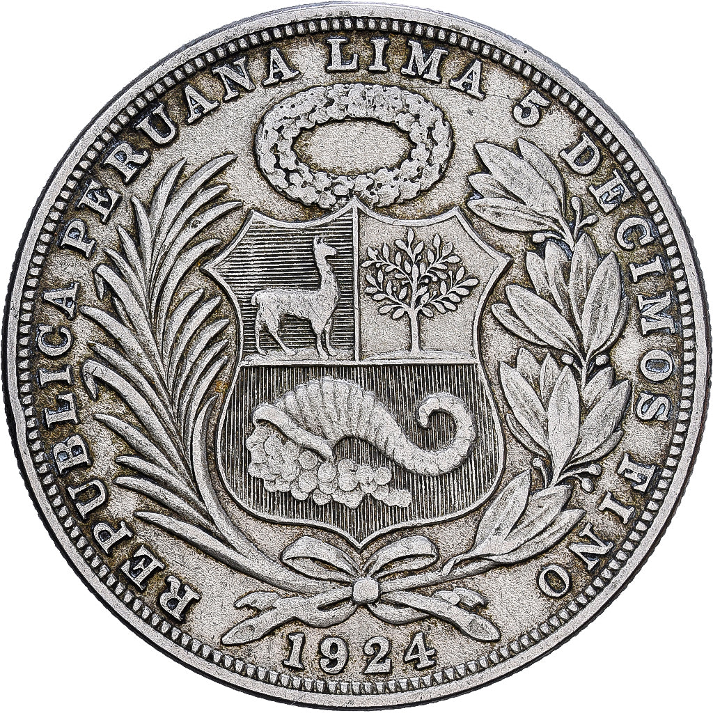 Monnaie, Pérou, Sol, 1924, Philadelphie, TB, Argent, KM:218.1