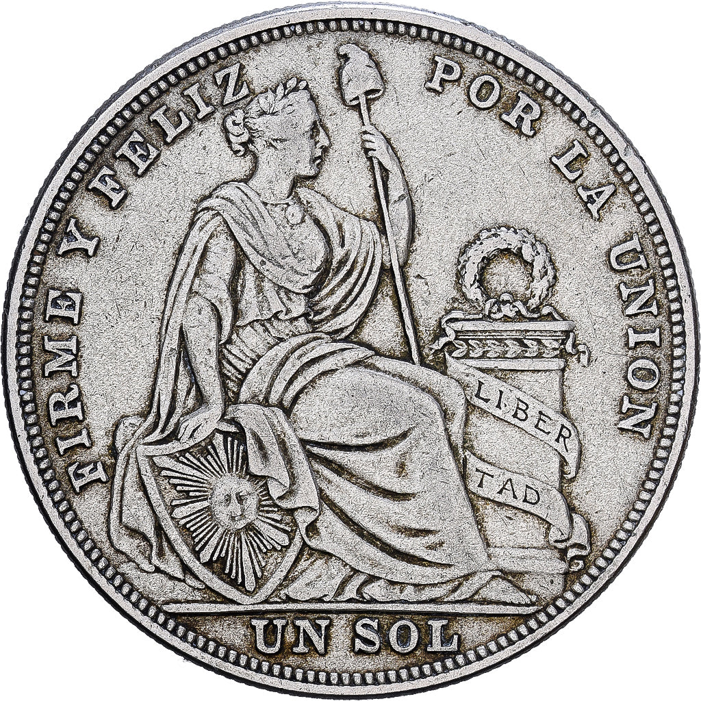 Monnaie, Pérou, Sol, 1924, Philadelphie, TB, Argent, KM:218.1