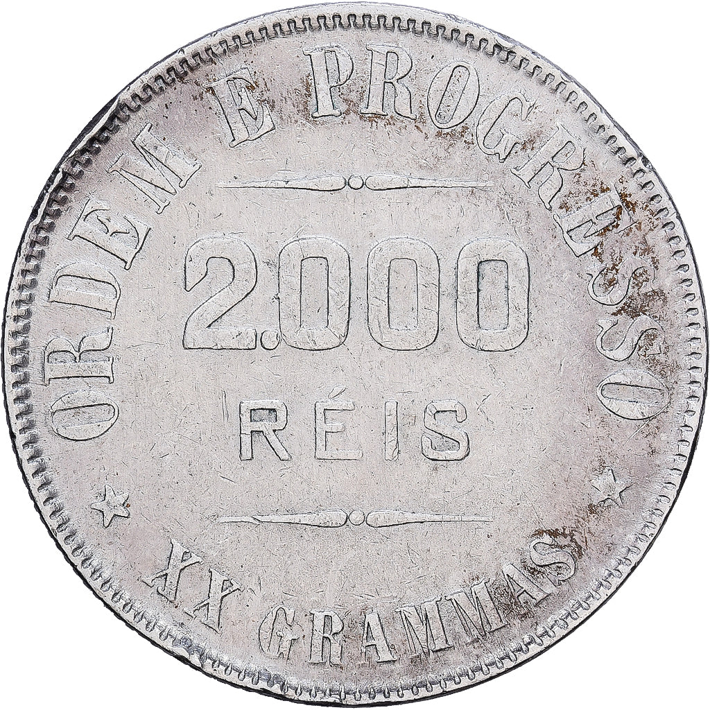 Coin, Brazil, 2000 Reis, 1911, EF(40-45), Silver, KM:508