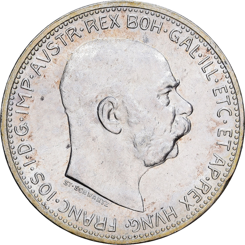 Austria, Franz Joseph I, Corona, 1913, Vienna, Silver, AU(55-58), KM:2820