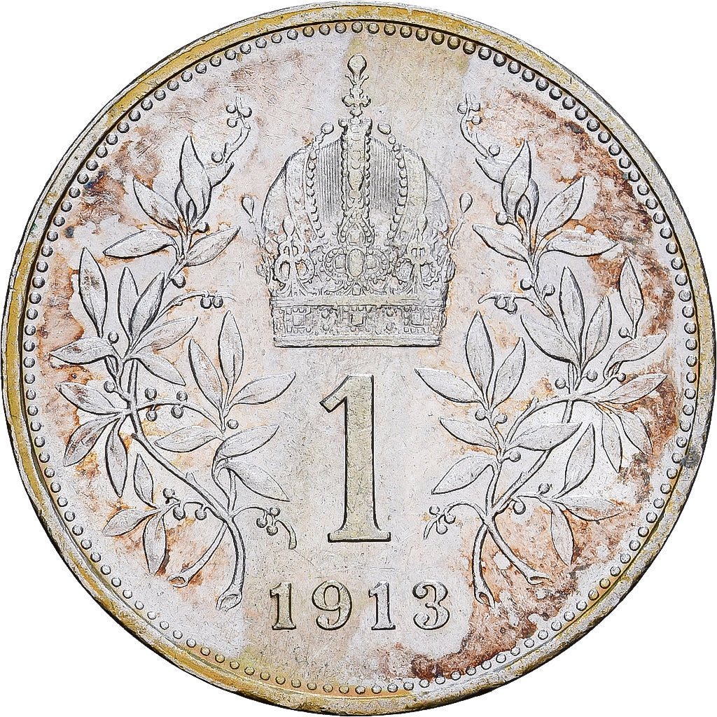 Austria, Franz Joseph I, Corona, 1913, Vienna, Silver, AU(55-58), KM:2820