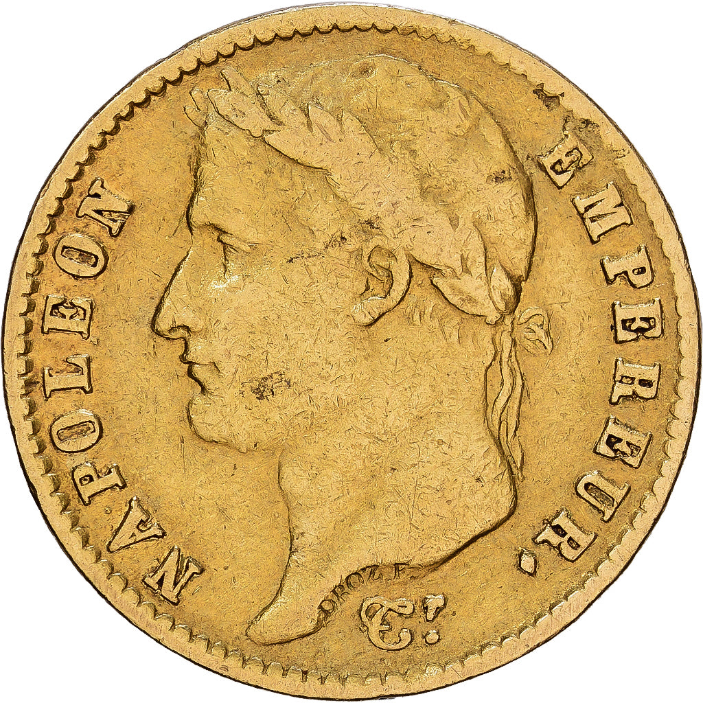 FRANCE, Napoléon I, 20 Francs, 1808, Paris, KM #687.1, VF(20-25), Gold, Gadoury