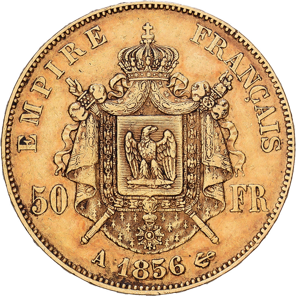 Frankrijk, Napoleon III, 50 Francs, 1856, Paris, Goud, ZF, Le Franc:F.547