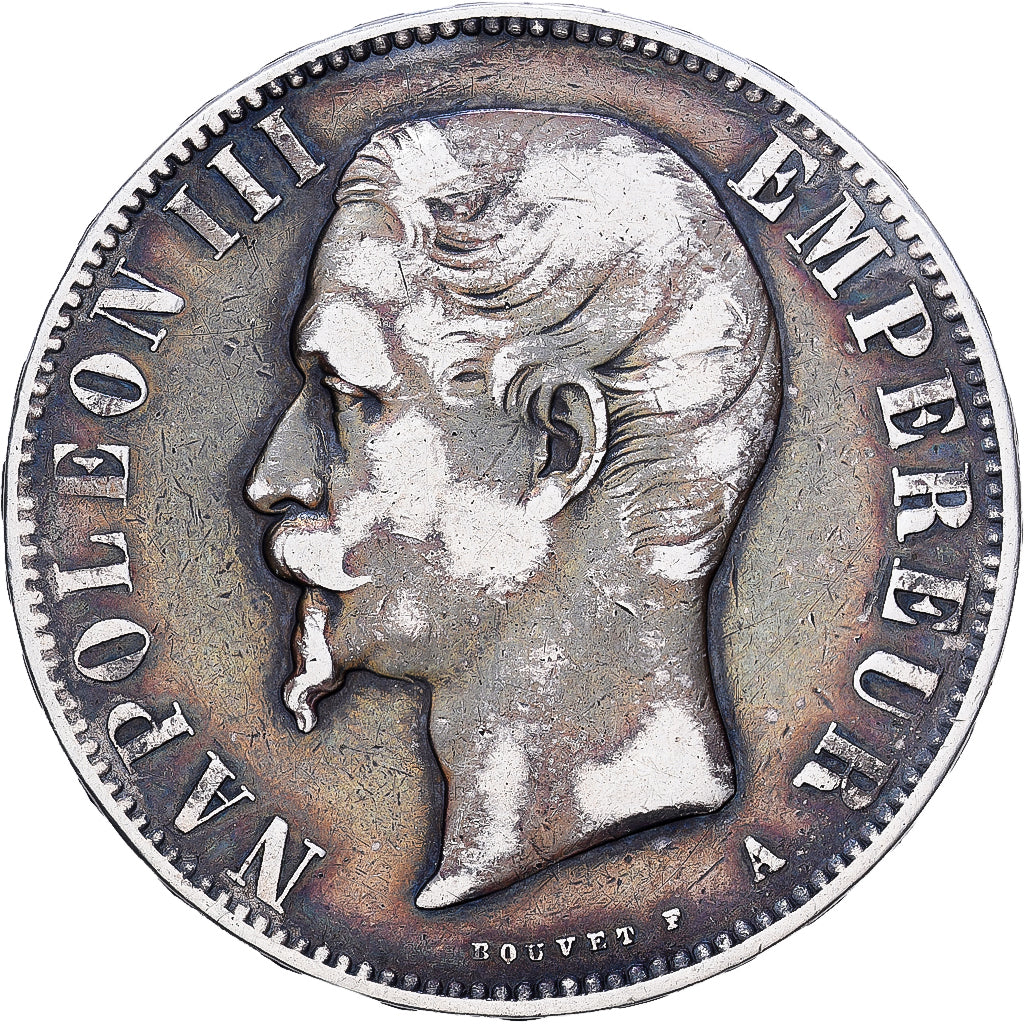 Francia, 5 Francs, Napoléon III, 1856, Paris, Plata, MBC, Gadoury:734, KM:782.1