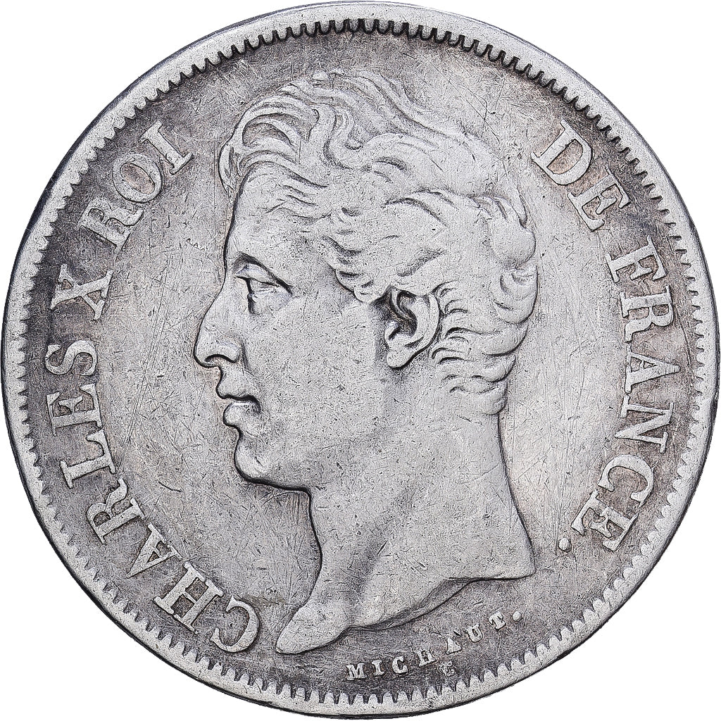 Frankreich, 5 Francs, Charles X, 1828, Lille, Silber, S+, Gadoury:644, KM:728.13